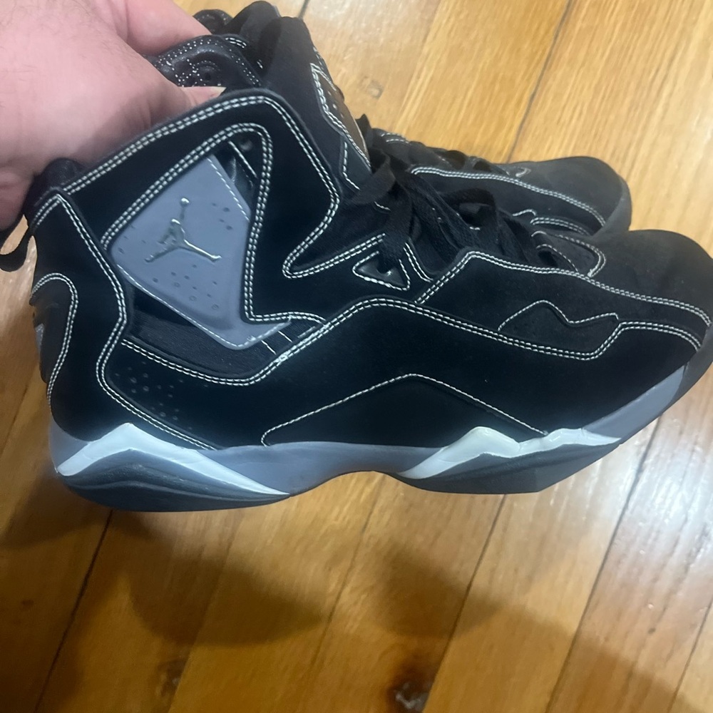 Jordan True Flights Black and Gray High-Top Sneakers